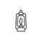 Lit lamp line icon