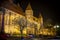 Lit Night Gothic Castle of the Teutonic knights Marienwerder in Kwidzyn, Poland