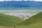 LITANG, CHINA - Jul 18 2014: Grasslands at Litang town. a famous