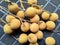 Litchi fruits group in the market looks attractive