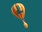 Lite Crypto Letter L Nuclear Bomb Drop Torpedo Parachute Balloon 3D Illustration