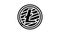 litecoin cryptocurrency glyph icon animation