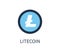 Litecoin Cryptocurrency Icon Vector Illustration