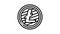 litecoin cryptocurrency line icon animation