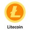 Litecoin icon, flat style