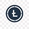 Litecoin vector icon isolated on transparent background, Litecoin transparency concept can be used web and mobile