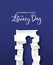 Literacy Day card papercut man silhouette in books