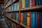 Literary haven rows of books in a well organized public library