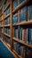 Literary haven rows of books in a well organized public library