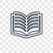 Literature concept vector linear icon isolated on transparent ba