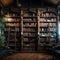 Literature haven Bookshelves invite exploration in a serene library setting