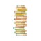 Literature and school education high book stack