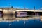 Liteyny Bridge, Cruiser Aurora on The Neva River. St Petersburg. Russia