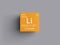 Lithium. Alkali metals. Chemical Element of Mendeleev\\\'s Periodic Table. 3D illustration