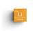 Lithium. Alkali metals. Chemical Element of Mendeleev\\\'s Periodic Table. 3D illustration