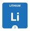 Lithium Chemical 3 element of periodic table. Molecule And Communication Background. Chemical Li, laboratory and science