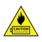 Lithium ion battery Caution, vector illustration
