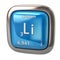 Lithium Li chemical element from the periodic table blue icon