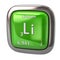 Lithium Li chemical element from the periodic table green icon