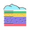 lithosphere ecosystem color icon vector illustration