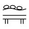 Lithotherapy. Stone therapy line icon. Reflexology. Traditional chinese medicine