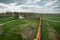 Lithuania: aerial view of gothic Medininkai castle