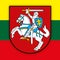 Lithuania coat of arms and flag