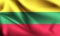 Lithuania flag blowing in the wind