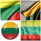 Lithuania flag composition