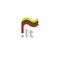 Lithuania flag icon. Original simple design of the lithuanian flag, map marker. Design element, template national poster with lt