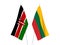 Lithuania and Kenya flags