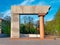 Lithuania, Klaipeda. Monument Arch in honor of the 80 anniversary of association of Lithuania