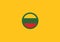 Lithuania national flag circle shape