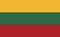 Lithuania national flag in exact proportions - Vector