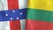 Lithuania and Netherlands Antilles two flags textile cloth 3D rendering