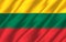 Lithuania realistic flag illustration.