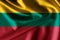 Lithuania realistic flag illustration.