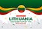 Lithuania Restoration of the State Day Vector Illustration on 16 February with Waving Flag in Happy Independence Holiday