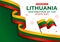 Lithuania Restoration of the State Day Vector Illustration on 16 February with Waving Flag in Happy Independence Holiday