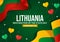 Lithuania Restoration of the State Day Vector Illustration on 16 February with Waving Flag in Happy Independence Holiday