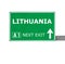 LITHUANIA road sign isolated on white