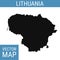 Lithuania vector map with title