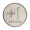 Lithuanian coin one centas from 1991