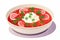 Lithuanian cold borsch vector flat minimalistic isolated illustration