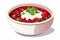 Lithuanian cold borsch vector flat minimalistic isolated illustration