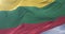 Lithuanian flag waving at wind in slow, loop