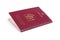 Lithuanian passport isolated on the white background