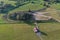 Lithuanian pilgrimage site hill of crosses, aerial