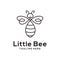 Litle bee animal logo and icon design