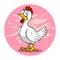 Litle chicken with background illustration vector